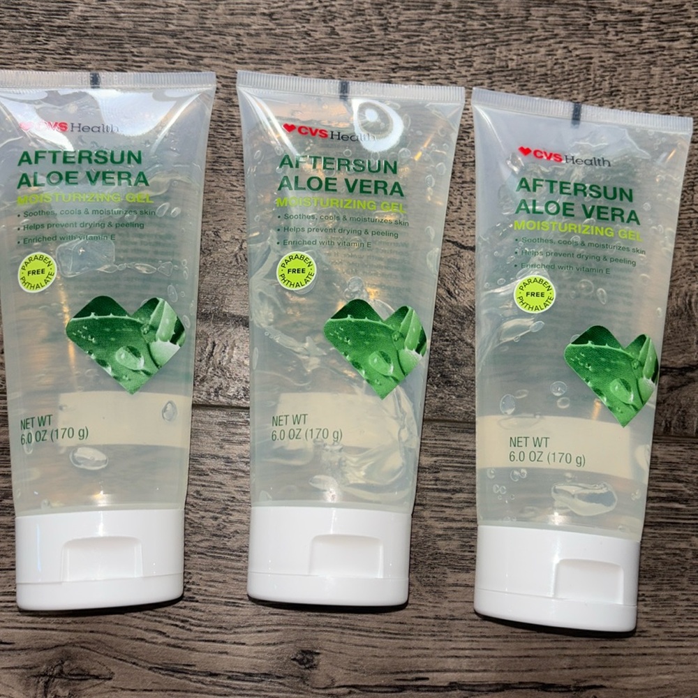 Aftersun Aloe Vera Moisturizing Gel Bundle Of Three 6 Oz Each